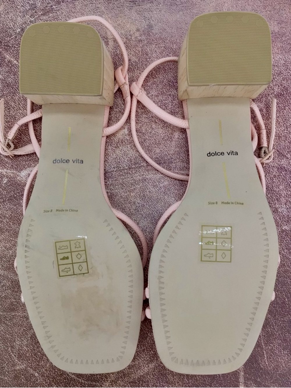 Dolce Vita Women's Light Pink Zayla Heeled Strappy Block Sandal Size 8 - Picture 11 of 12